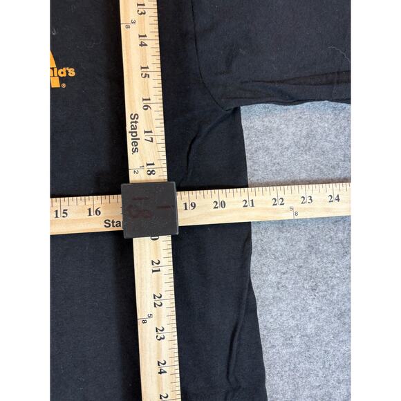 Vintage 90s McDonalds Employee Uniform Company Work Shirt Mens Large Black Retro - Picture 6 of 7